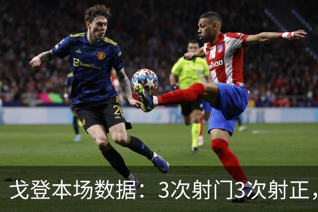 戈登本场数据：3次射门3次射正，送出4次关键传球，获评7.7分