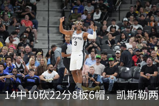 14中10砍22分8板6帽，凯斯勒两战26投22中点燃天使城
